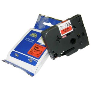 Fenix TZ-431 RDEČ trak - ČRN izpis ( TZ431 ), 12mm trak, dolžine 8m, laminated - obstojen v ekstremnih pogojih