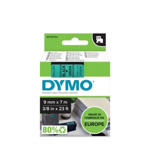 DYMO D1 trak 9 mm, črna na zeleni, 40919