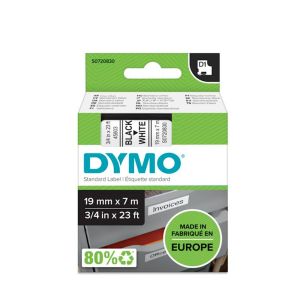 DYMO D1 trak 19 mm, črna na beli, 458030