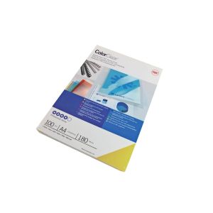 GBC platnica za vezavo, ColorClear, PVC, A4, 180mic, modra, 100/1
