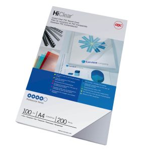 GBC platnica za vezavo, PVC, HiClear, A4, 200mic, 100/1