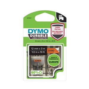 DYMO DURABLE trak 12 mm, D1, črna na oranžni