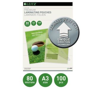 Leitz folija za laminiranje, A3, 80 mic, 100/1
