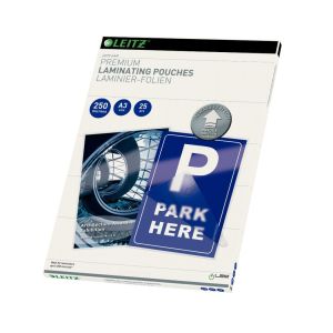 Žepki za plastificiranje leitz a3 250mic s smernimi puščicami 1/25 74910000