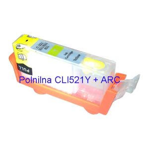 FENIX C-CLI521Y ARC kartuša brez črnila z auto reset čipom ( ARC ) - polnilna