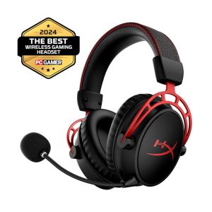 HP (4P5D4AA) HyperX Cloud Alpha brezžične slušalke z mikrofonom, črno-rdeče, baterija do 300 ur