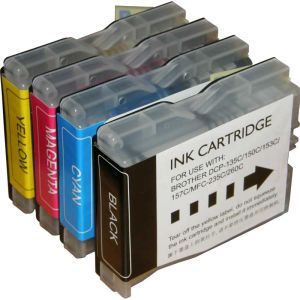Komplet LC970 C+M+Y+ črna gratis (3+1gratis), kartuše za Brother DCP-135c, DCP-150c, DCP-153c, DCP-157c, MFC-235c, MFC-260c - komplet FENIX LC-970 C+M+Y+Bk gratis
