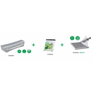 Plastifikator leitz a4 ilam home siv+ žepki+giljotina leitz a4 10-listna