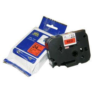 Fenix TZ-451 RDEČ trak - ČRN izpis ( TZ451 ), 24mm trak, dolžine 8m, laminated - obstojen v ekstremnih pogojih