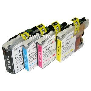 Komplet 4 kartuš FENIX B-LC123C + B-LC123M + B-LC123Y + B-LC123Bk gratis (3+1gratis) - nove kartuše kapacitete 4 x po 600 strani A4 pri 5% pokritosti