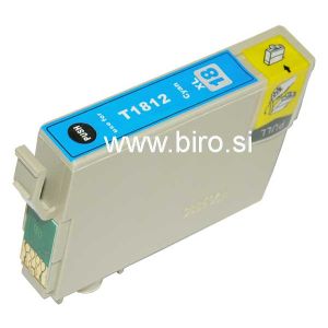 Fenix E-T1812XL Cyan barvna kartuša 12ml nadomešča Epson 18XL C13T18124010 za Epson XP212, XP215, XP312, XP315, XP412, XP415 - kapaciteta originalne je 6,6ml barve, nadomestne pa 12ml