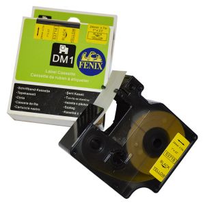 Fenix D1-53718Bk/Y RUMEN trak - ČRN izpis, 24mm x 7m, nadomešča trak DYMO 53718 D1