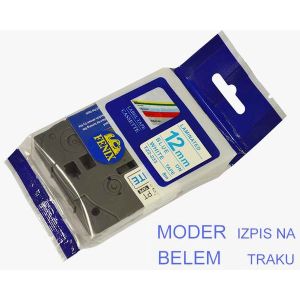 Fenix TZ-233 BEL trak - MODER izpis ( TZe233 ), 12mm trak, dolžine 8m, laminated - obstojen v ekstremnih pogojih