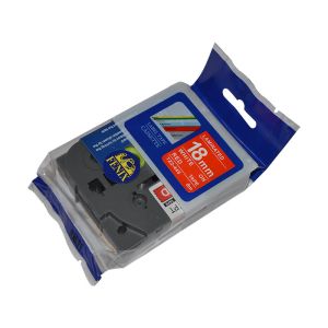 Fenix TZ-445 RDEČ trak - BEL izpis ( TZe445 ), 18mm trak, dolžine 8m, laminated - obstojen v ekstremnih pogojih