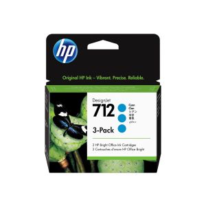 HP 712 3-Pack 29-ml Cyan Ink Cartridge