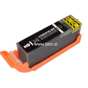 FENIX C-PGI-580PgBk XXL pigmentna črna kartuša za Canon Pixma TR7550, TR8550, TS6150, TS6151, TS8150, TS8151, TS8152, TS9150, TS9155, kvalitete izpisa kot pri originalu, količina črnila 26ml XXL