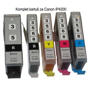 FENIX komplet C PGI-5 & CLI-8 C, M, Y, Bk (4+1gratis) nadomešča kartuše Canon PGI-5, CLI-8 C+M+Y+bk za Canon PIXMA iP4200, iP4300, iP4500, iP5200, iP5300, MP500, MP530, MP600, MP610, MP800, MP810, MP830, MX850, MP970 - s čipom