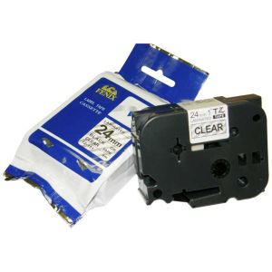 Fenix TZ-151 PROZOREN trak - ČRN izpis ( TZ151 ), 24mm trak, dolžine 8m, laminated - obstojen v ekstremnih pogojih