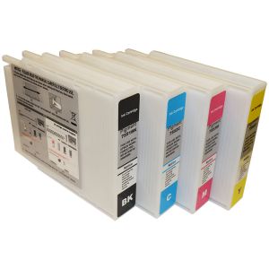 Komplet 4. kartuš Fenix E-T7551XLBK + T7552XLC + T7553XLM + T7554XLY, za Epson WorkForce WF-8010, WF-8090, WF-8510, WF-8590 - črna za 5.000 stani in po 4.000 strani po vsaki barvni