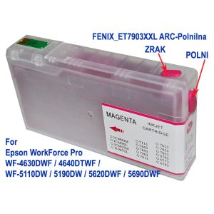 FENIX T7903XXL Magenta ARC-Polnilna z 36ml črnila za WorkForce Pro WF-4630DWF, WF-4640DTWF, WF-5110DW, WF-5190DW, WF-5620DWF, WF-5690DWF nadomešča kartušo Epson C13T79034010, 79XL