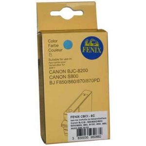 C-BCI-6 Cyan kartuša za Canon PIXMA iP3000, iP4000, iP5000, iP6000, iP8500, MP760, MP780, i990, i965, i905D, i950, i865, i9950, i9100, S900, S830D, S820, S800, BJC8200 = FENIX CBCI-6 Cyan, barvna