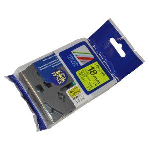 Fenix TZ-C41 Fluorescentni RUMEN trak - ČRN izpis (TZe-C41, tzec41), 18mm trak, dolžine 8m, laminated - obstojen v ekstremnih pogojih