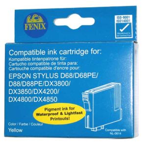 E-T0614 Yellow kartuša za Epson Stylus D68, D88, DX3800, DX3850, DX4200, DX4250, DX4800, DX4850 - FENIX E-T0614 Yellow, 12ml