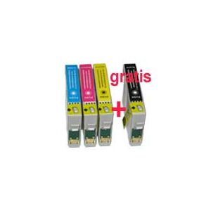 Komplet Fenix E-T1291-T1294 Bk/C/M/Y (3+1gratis) nadomešča kartuše Epson T1295 Multipack za Epson B42WD, BX305F, BX305FW, BX320FW, BX525WD, BX625FWD, BX925FWD, SX420W,  SX425W, SX525WD, SX620FW - 18ml črna in po 15ml vsaka barvna