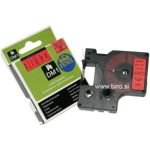 Fenix D1-40917Bk/R RDEČ trak - ČRN izpis, 9mm x 7m, nadomešča trak DYMO 40917 D1