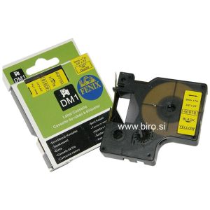 Fenix D1-40918Bk/Y RUMEN trak - ČRN izpis, 9mm x 7m, nadomešča trak DYMO 40918 D1