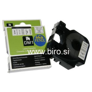 Fenix D1-45010Bk/T PROZOREN trak - ČRN izpis, 12mm x 7m, nadomešča trak DYMO 45010 D1