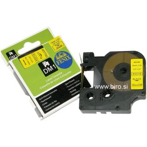 Fenix D1-45018Bk/Y RUMEN trak - ČRN izpis, 12mm x 7m, nadomešča trak DYMO 45018 D1