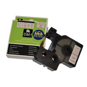 Fenix D1-43612R/T PROZOREN trak - RDEČ izpis, 6mm x 7m, nadomešča trak DYMO 43612 D1