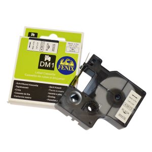 Fenix D1-43613B/W BEL trak - ČRN izpis, 6mm x 7m, nadomešča trak DYMO 43613 D1