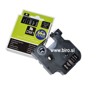 Fenix D1-45021W/Bk ČRN trak - BEL izpis, 12mm x 7m, nadomešča trak DYMO 45021 D1