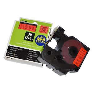 Fenix D1-45807B/R RDEČ trak - ČRN izpis, 19mm x 7m, nadomešča trak DYMO 45807 D1