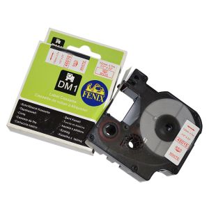 Fenix D1-45015R/W BEL trak - RDEČ izpis, 12mm x 7m, nadomešča trak DYMO 45015 D1