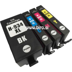 Komplet Fenix C-HP935XLC + 935XL M + 935XL Y + gratis 934XL BK (3+1gratis) za HP OfficeJet 6820, HP Office Pro 6230, HP Office Pro 6830 - kapaciteta izpisa enaka originalu