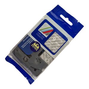 Fenix TZ-125 PROZOREN trak - BEL izpis ( TZ125, TZe125 ), 9mm trak, dolžine 8m, laminated - obstojen v ekstremnih pogojih