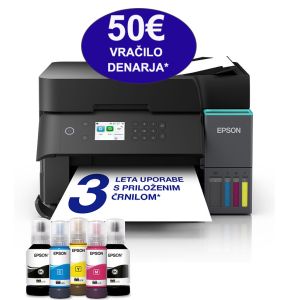 EPSON EcoTank L6370 obojestransko tiskanje, skeniranje, kopiranje, priklop USB, Ethernet, WiFi, WiFi Direct, uporablja črnilo v stekleničkah