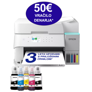 EPSON EcoTank L6376 obojestransko tiskanje, skeniranje, kopiranje, priklop USB, Ethernet, WiFi, WiFi Direct, uporablja črnilo v stekleničkah