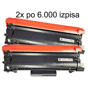 FENIX B-TN-2421XXL 2x črn toner DVOJNO pakiranje za 12.000 strani za Brother DCP-L2512D, L2532DW, L2552DN, HL-L2312D, L2352DW, L2372DN, MFC-L2712DN, L2712DW, L2732DW - kapaciteta 12.000 str.