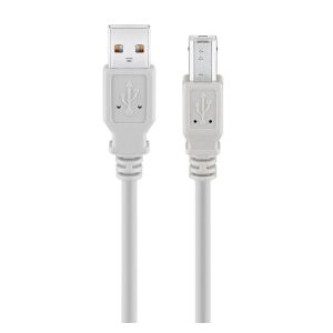 Kabel USB 2.0 Type-A to Type-B 2m za priklop računalnik - tiskalnik, siv