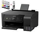 EPSON EcoTank L3260 tiska, kopira, skenira, priklop USB, WiFi, WiFi Direct, AirPrint uporablja črnilo v stekleničkah - v ČRNI barvi
